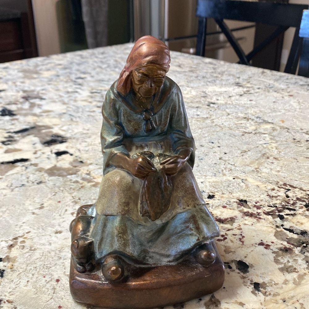 Antique Bronze Clad Armor Joan bookend from Darby & Joan Bookends set